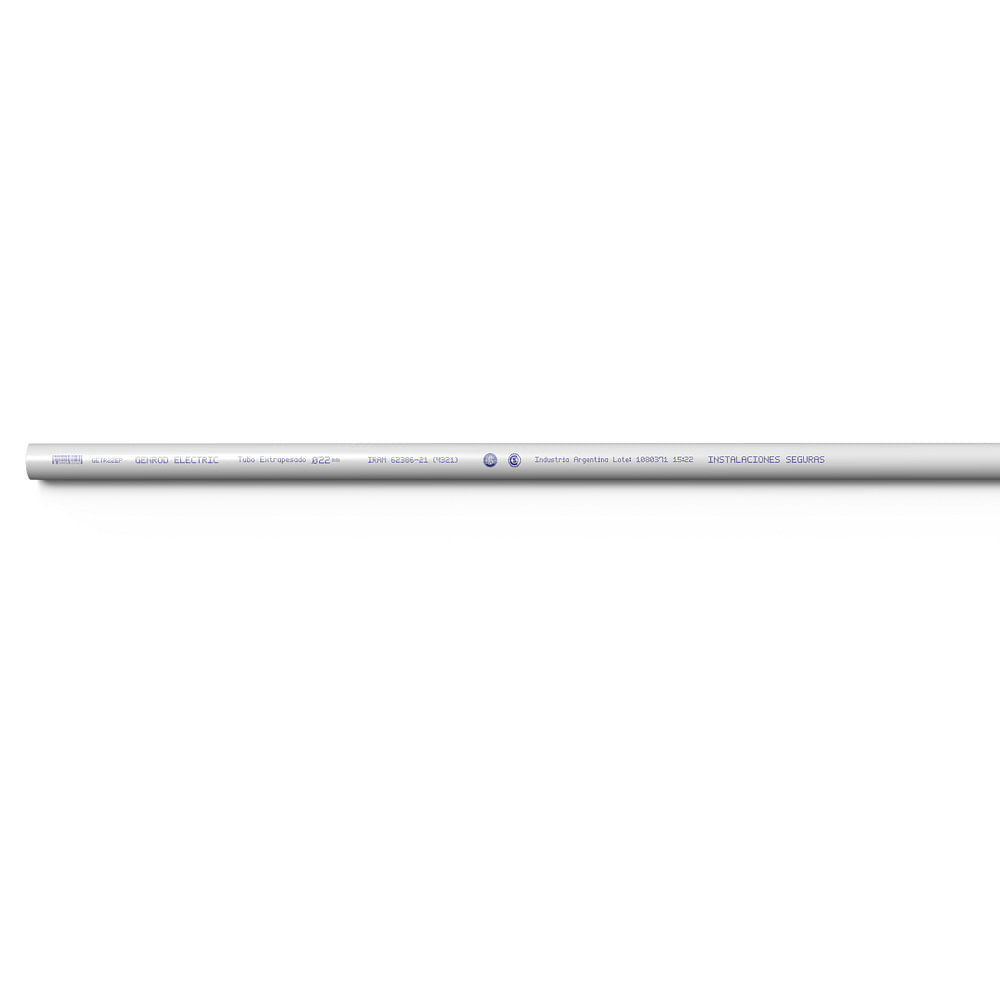 Caño PVC Rígido 7/8 22Mm x 3Mts Genrod