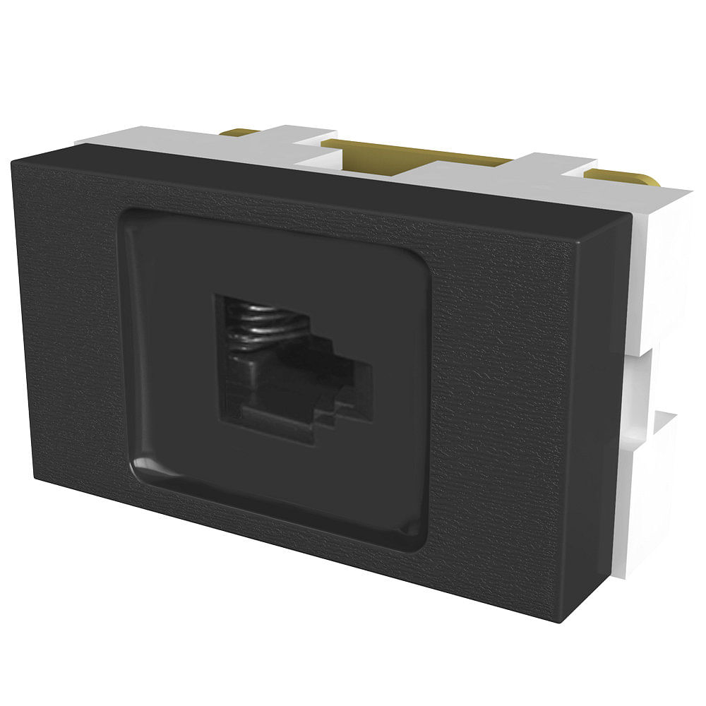 Toma Teléfono RJ11 Negro Jeluz