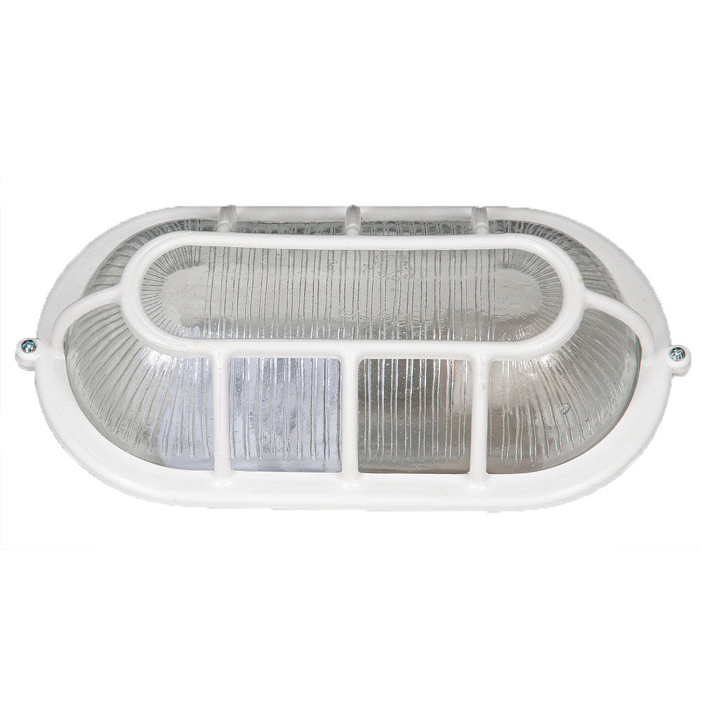 Plafón Tortuga Oval 1 Luz E27 28 W Blanco Fap