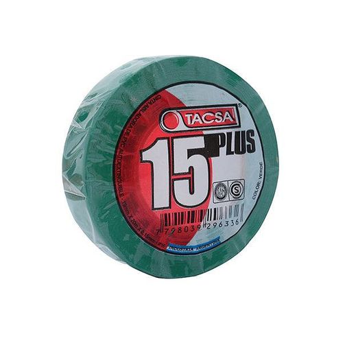 Cinta Aisladora PVC Verde 20 Mts Tacsa