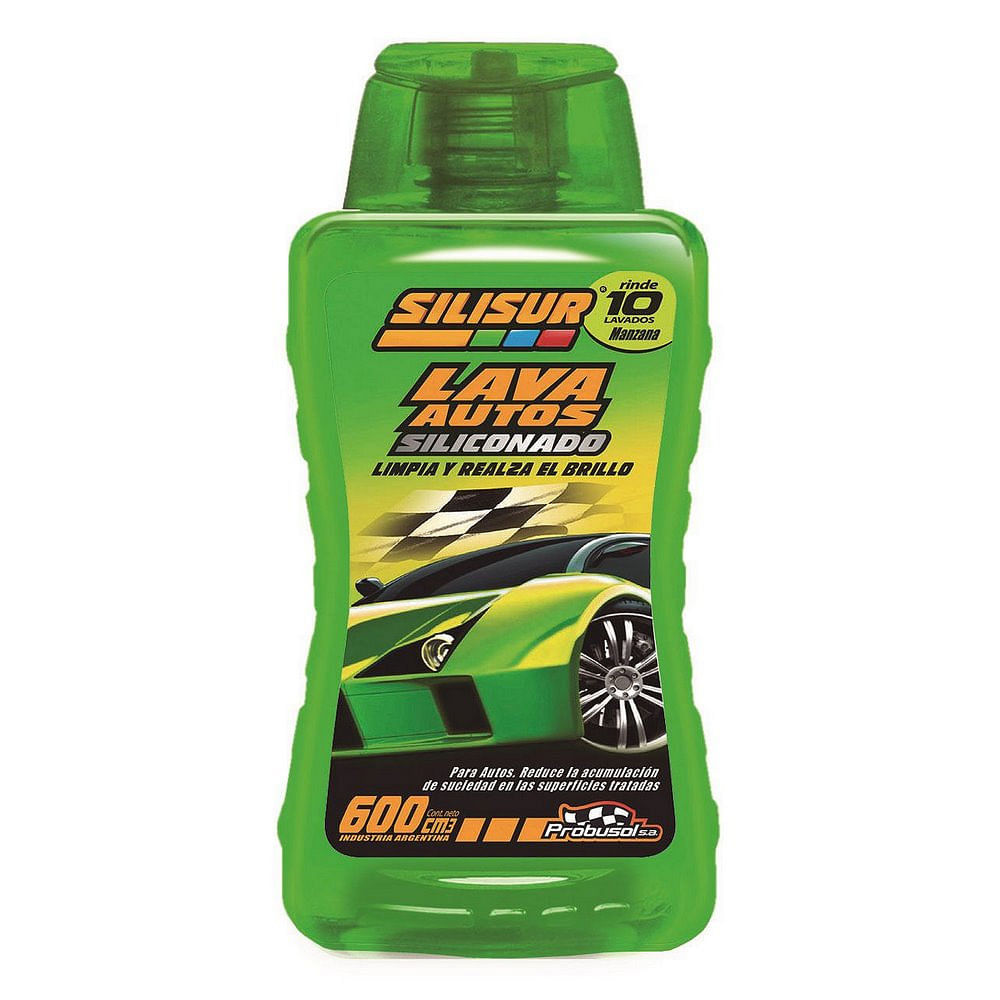 Shampoo para Auto Siliconado Manzana 600 Cc Silisur