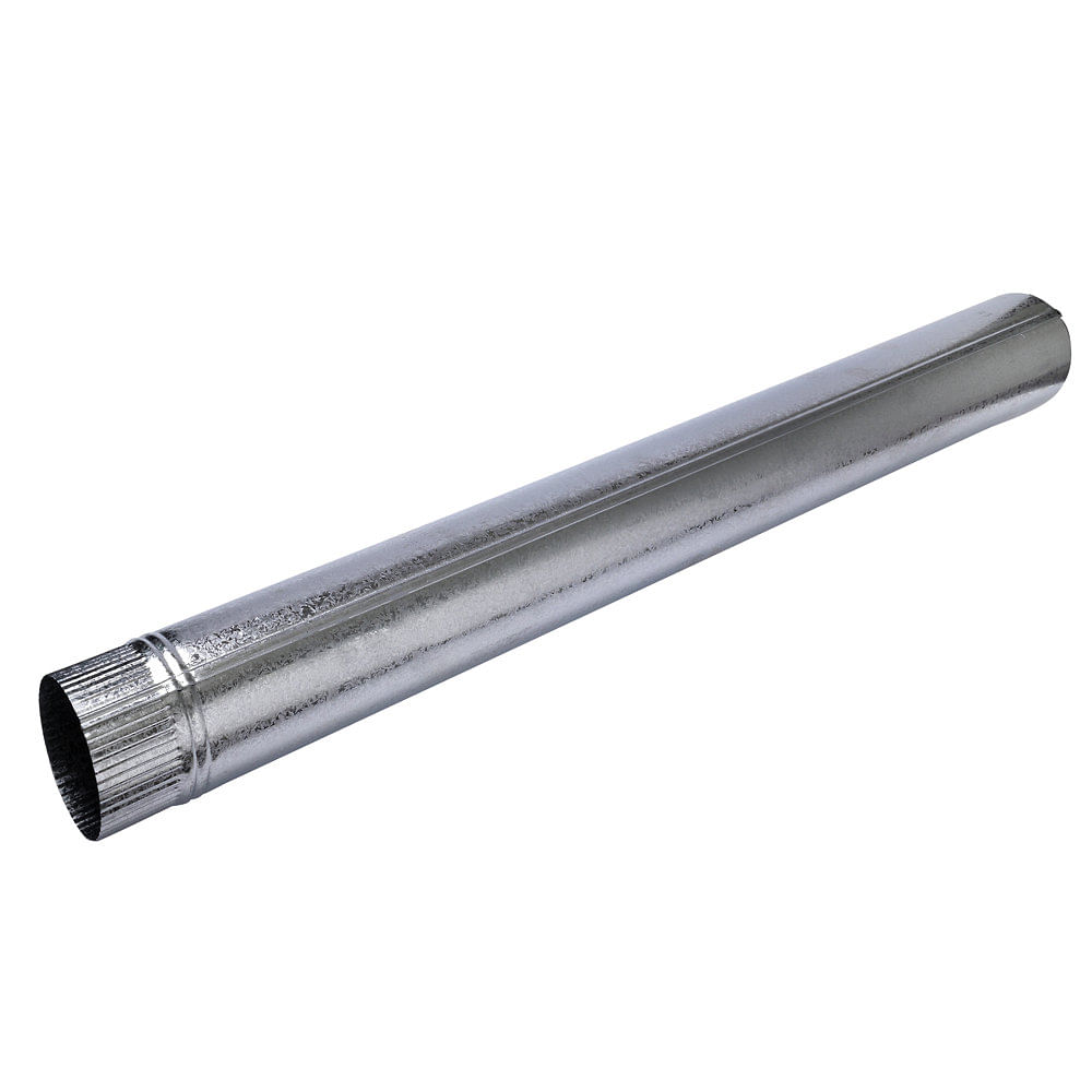 Caño Redondo para Ventilación 100 Mm x 1 Mts Chapa Galvanizada El Fontanero