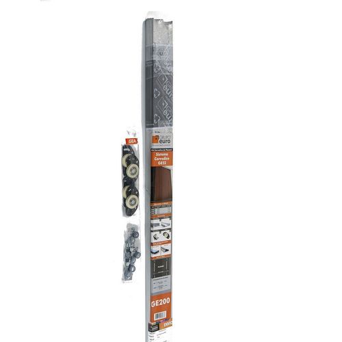 Kit Corredizo Para Mueble Aluminio 2x2,60 Mts Gris Grupo Euro