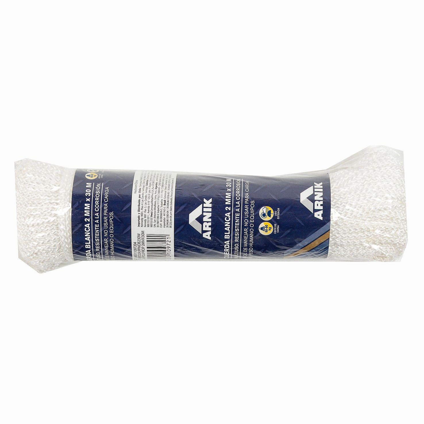 Cerda Blanca Polipropileno 2 Mm X 30 Mts Maxhaus