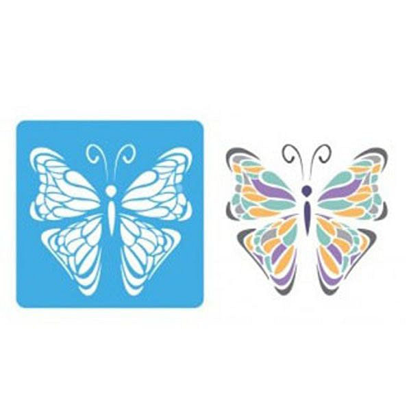 Stencil Mariposa 10x10 Cm Eq Artística