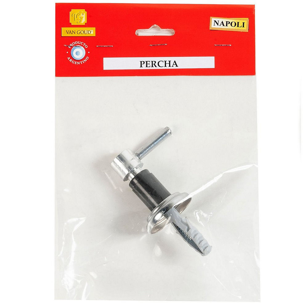 Percha para Baño Negro/Plateado Napoli Van Goud