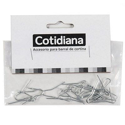 Argollas para Cortina Metal Plata 2x1 Cm Gardinia Cotidiana 20 Un