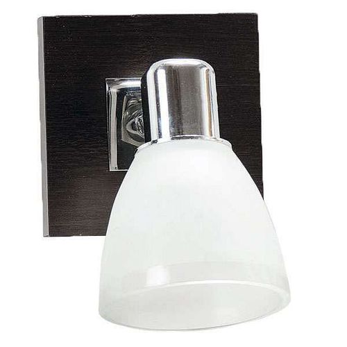 Spot Led 1 Luz Vidrio Gris Wengue/Cromo JS Iluminación