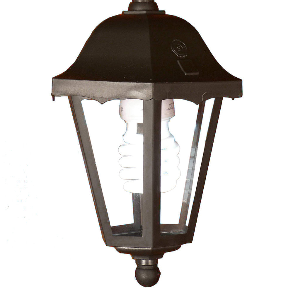 Farol Colonial Pared PVC Negro Gacyf