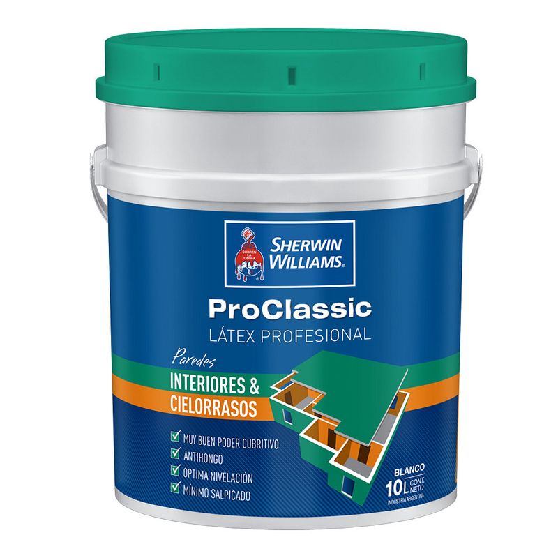 Proclassic Látex Interior Y Cielorrasos Sherwin Williams 10Lts Easy