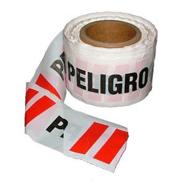 Cinta de Peligro 100 Mts Rojo y Blanco Practical