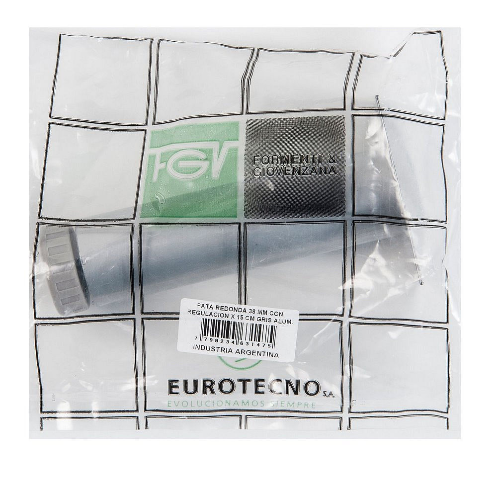 Pata para Mueble Regulable Aluminio 38 Mm Eurotecno