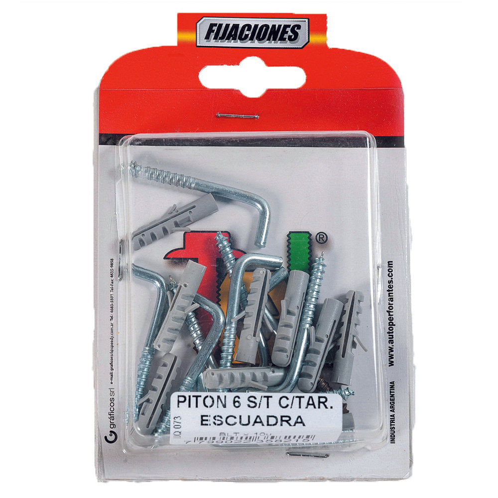 Piton 6 Escua Sin Tope Y Tarugo 10U Easy