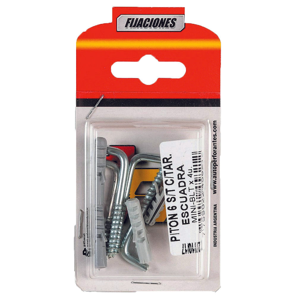 Pitón 6 Escua Sin Tope Y Tarugo 4 Unid Easy