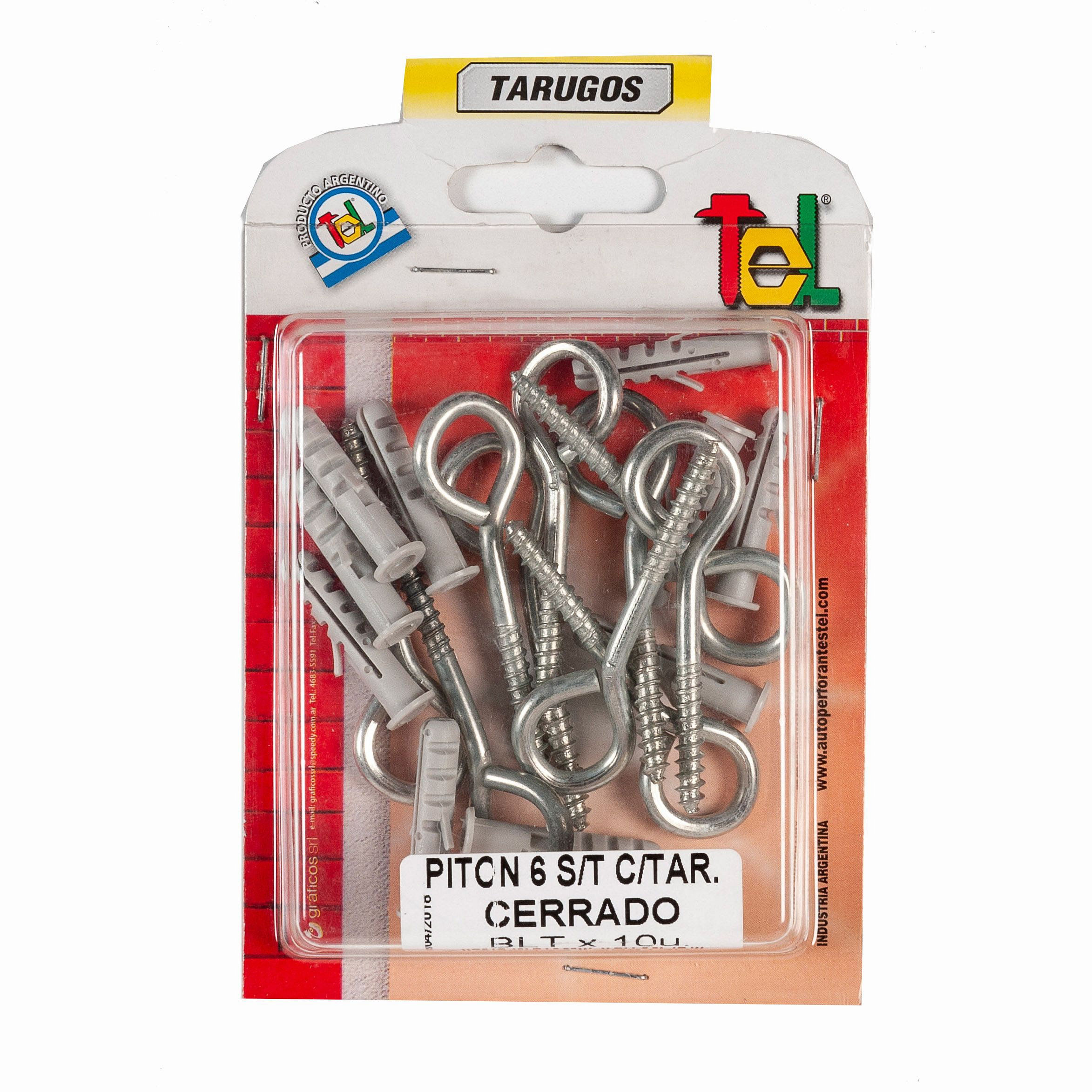 Pitón 6 Cerra Sin Tope Y Tarugo 10 Unid Easy