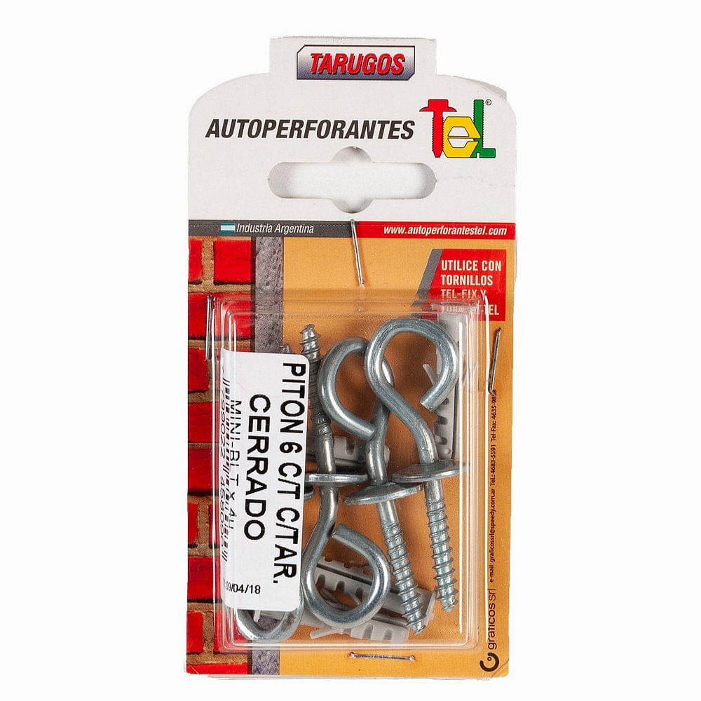 Pitón 6 Cerra Con Tope Y Tarugo 4 Unid Easy