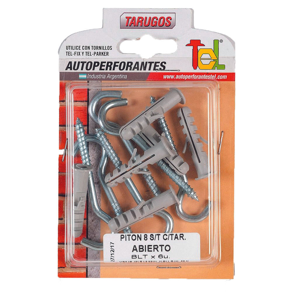 Pitón 8 Abier Sin Tope Y Tarugo 6 Unid Easy