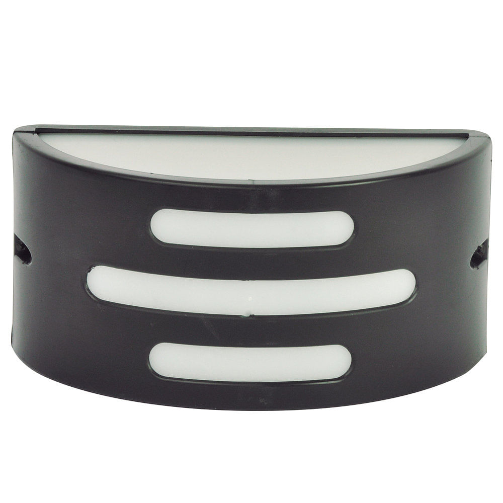 Tortuga PVC E27 Con Ranura Semicírculo Negro Eclipse