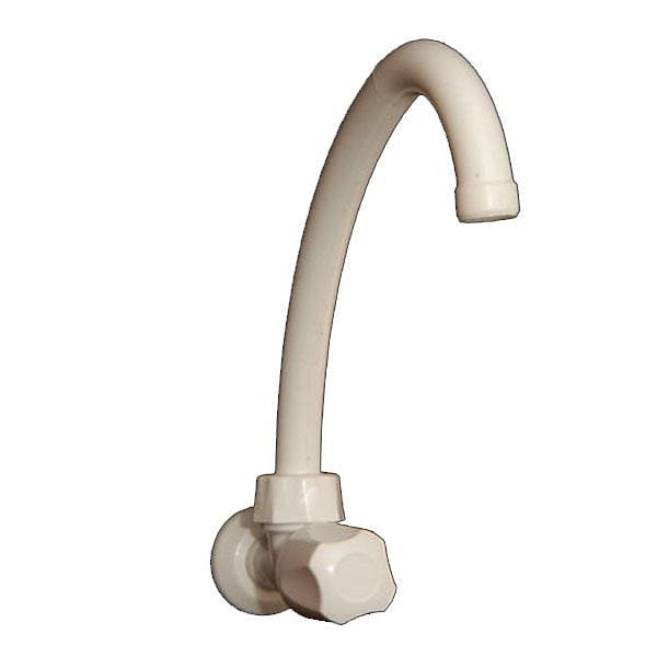 Canilla Pared Pico Curvo PVC Ginyplas