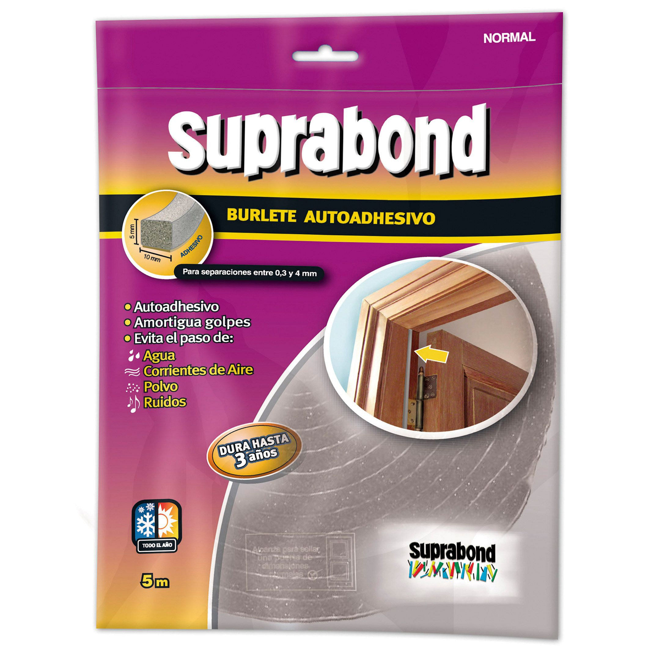 Burlete Espuma Autoadhesivo 5 Mts Suprabond