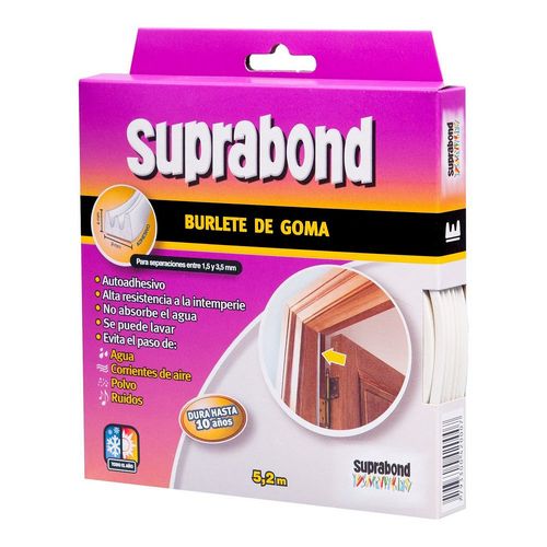 Burlete de Goma 5.2 Mts Blanco Suprabond