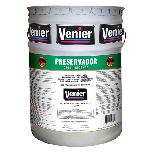 Preservador Madera Interior Exterior 18 Lts Venier