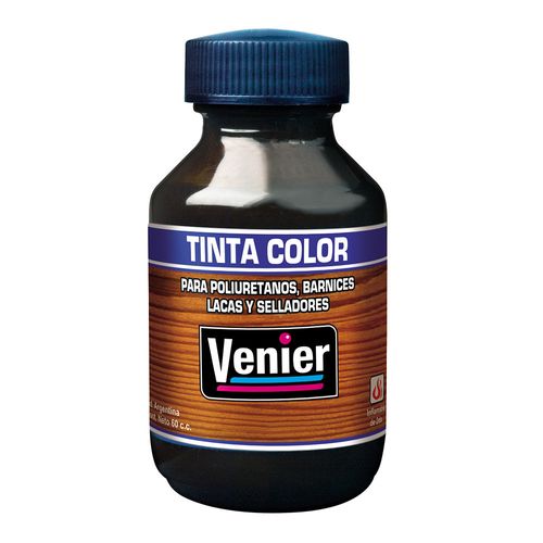 Tinta Color Roble Claro 60 Cc Para Poliuretanos y Barnices Venier