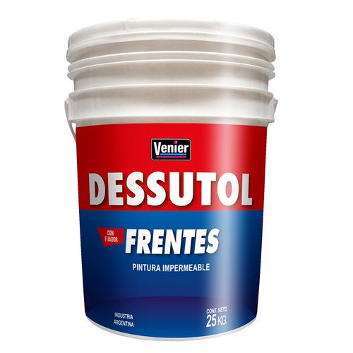 Pintura Impermeable Frentes Blanco Satinado 25 Kg Dessutol