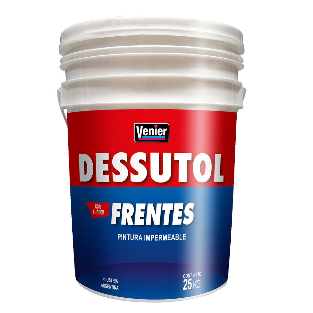 Pintura Impermeable Frentes Blanco Satinado 25 Kg Dessutol