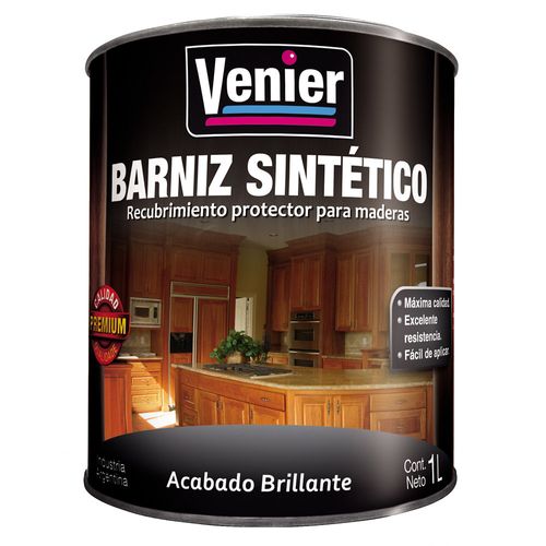 Barniz Sintético Transparente Brillante 1 Lts Venier