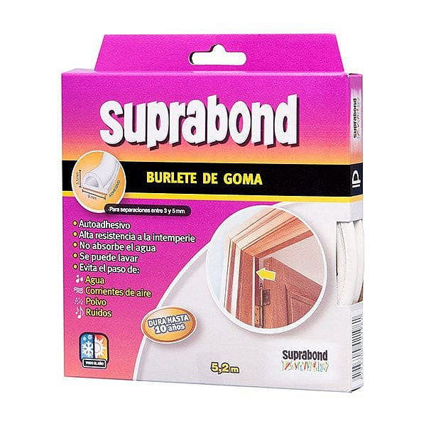 Burlete de Goma 5 Mts Blanco Suprabond