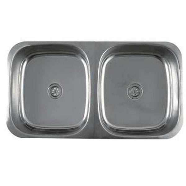 Bacha Doble Acero Inoxidable 71x38x15 Cm Gris 4328 Ariel