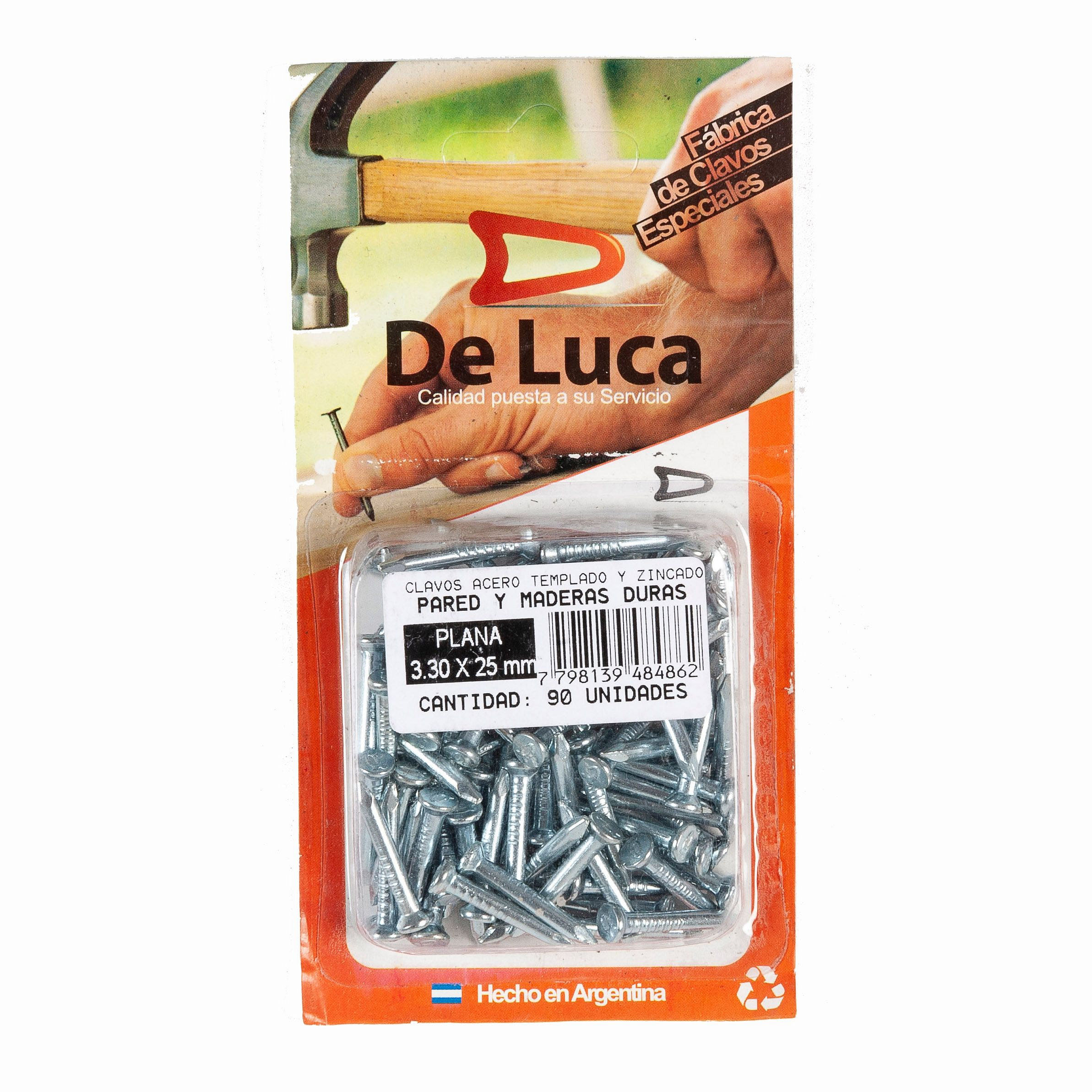 Clavo Pared y Maderas Duras 3.30x25 Mm 90 Un