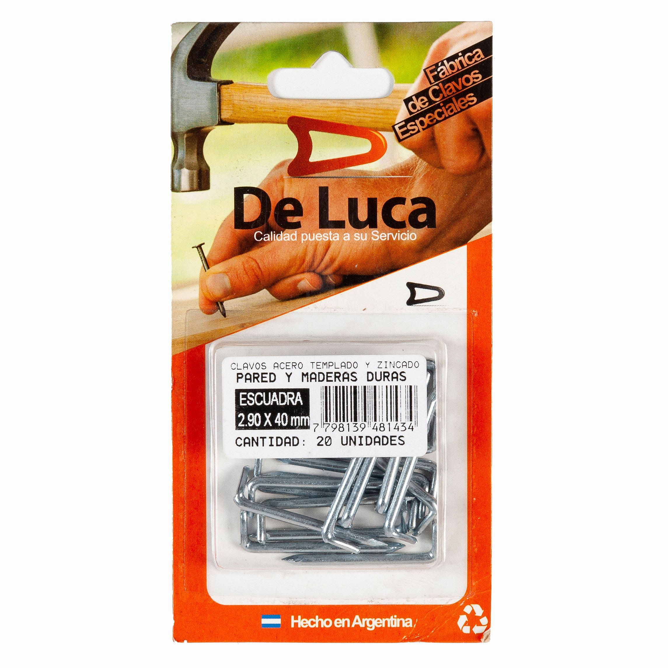 Clavo Escuadra 2.9x40 Mm 20 Un De Luca