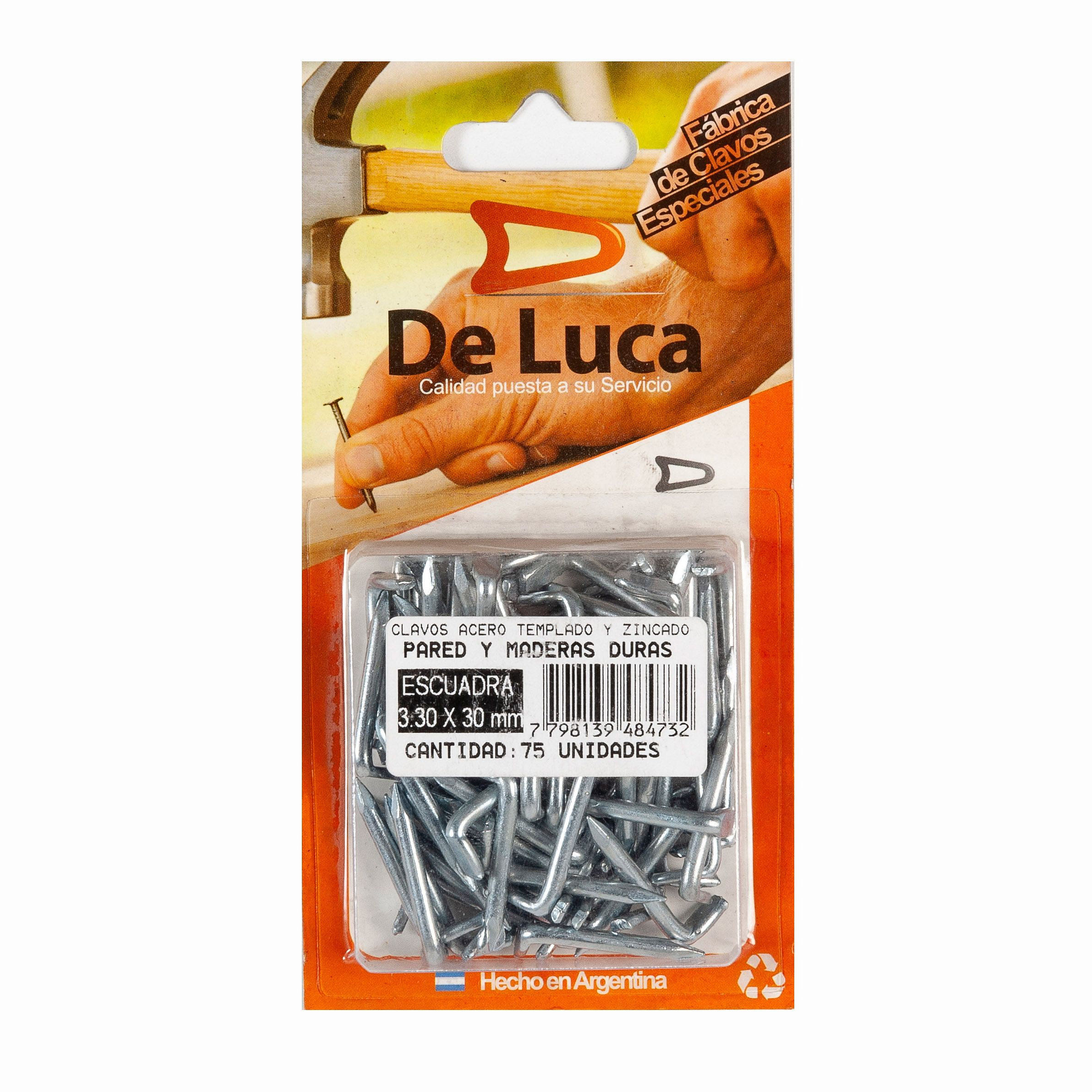 Clavo Escuadra Acero 3.3x30 Mm 75 Un