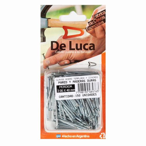 Clavo Cabeza Perdida 2.0x40 Mm 150 Un