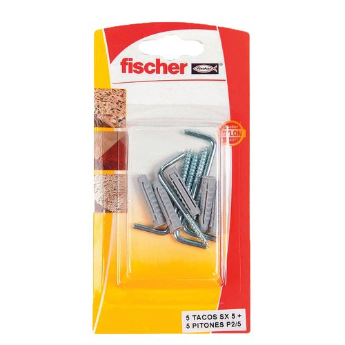 5 Tarugos Sx 5 Mm + 5 Pitones P2/5 Fischer