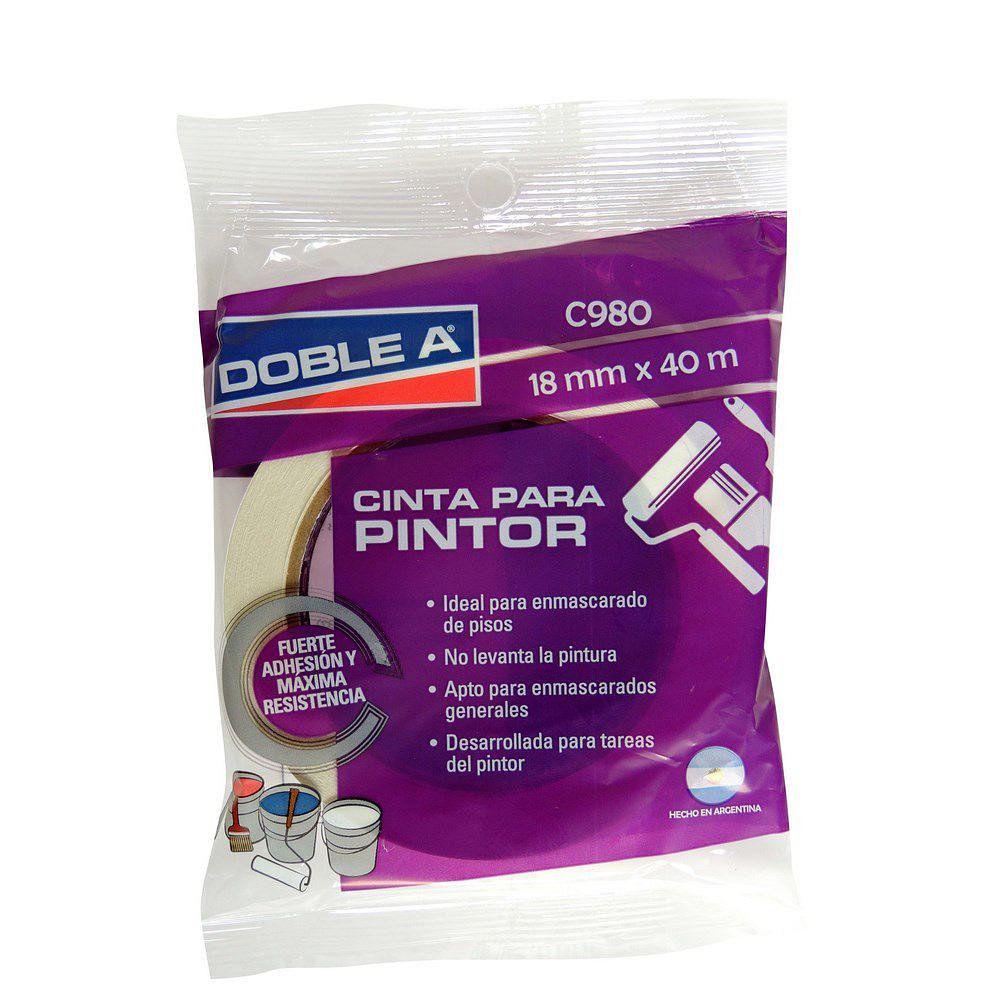 Cinta de Enmascarar 18 Mm X 40 Mts C980 Doble A