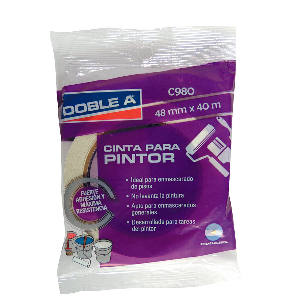 Cinta de Enmascarar 48 Mm X 40 Mts C980 Doble A