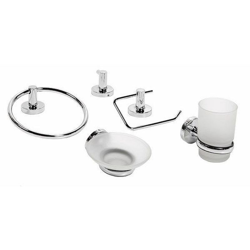 Set Accesorios Baño Peirano 12000 Kit X 6 Pzas Acero Inox Ce