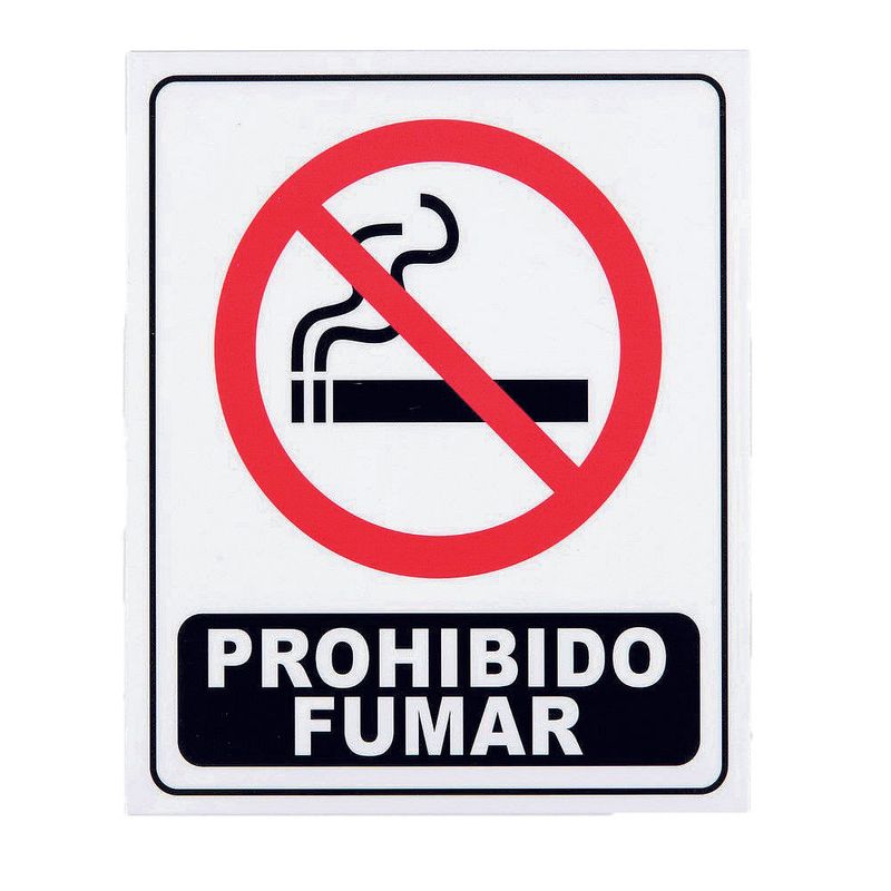 Cartel Prohibido fumar