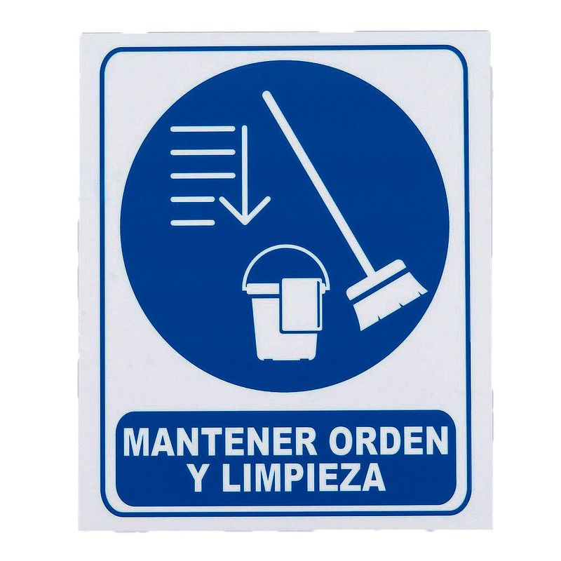 Cartel Señaletica Orden Y Limpieza 25x3 - Easy