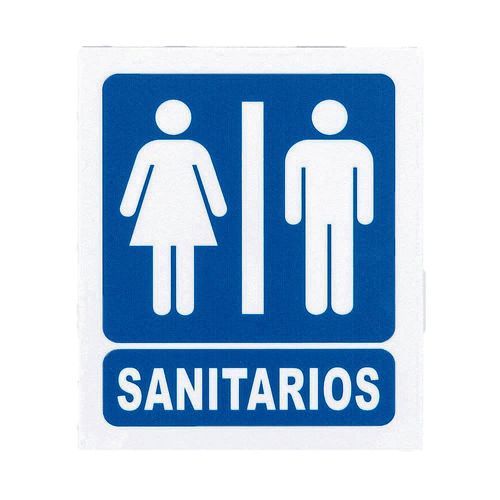 Cartel Señalización Sanitarios 11x13 Cm MF Interiores
