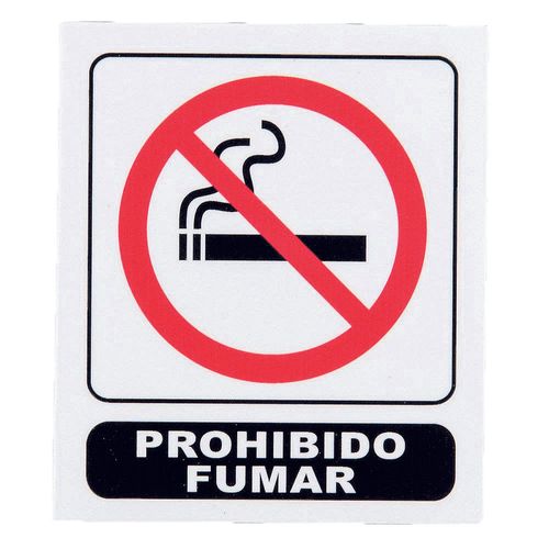 Cartel Señalización Prohibido Fumar 11x13 Cm Randon