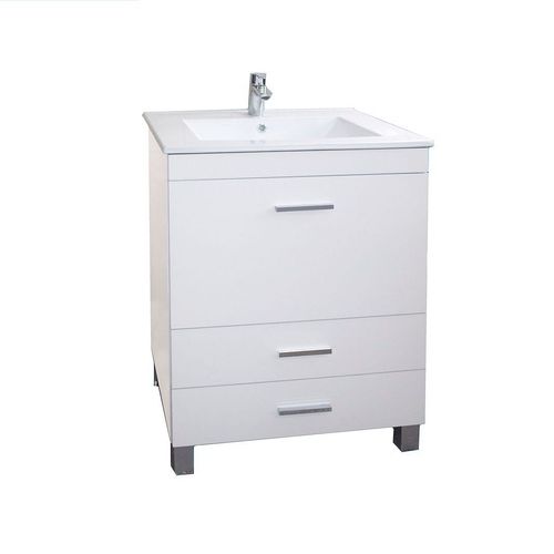 Vanitory 3 Cajones 81x61x46,7 Cm Melamina Blanco Vali Amube