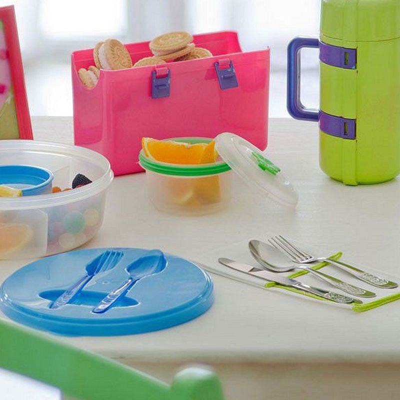 Set X3 Cubiertos Bebé Infantil Plástico Acero Inox Carol