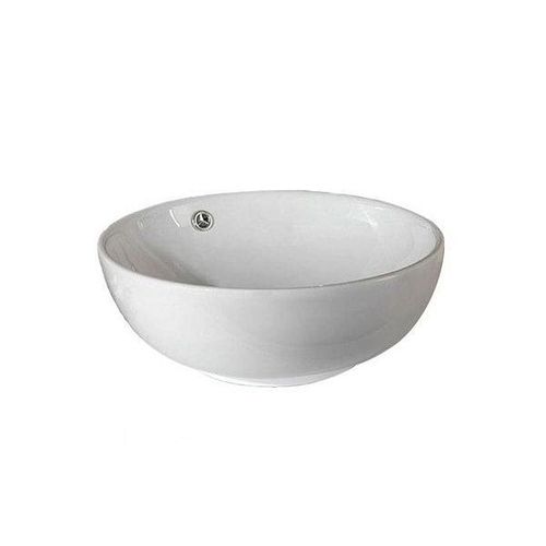 Bacha de Apoyar para Baño Redonda 42x42x17.5 Cm Blanca Piazza
