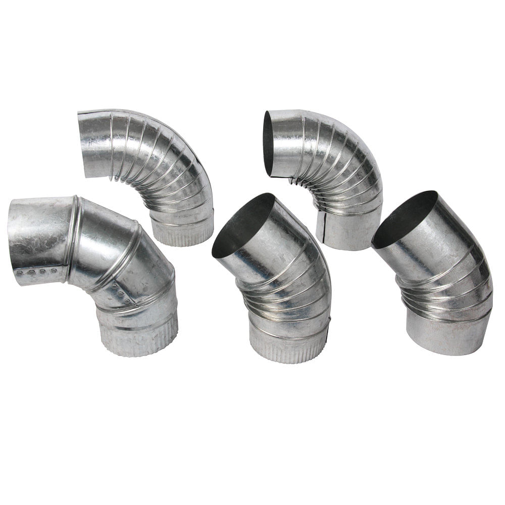 Curva De Ventilación Articulada 100 Mm Chapa Galvanizada El Fontanero