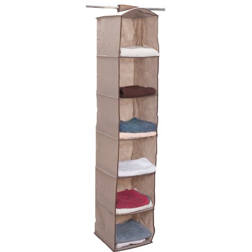 Organizador Colgante 27x29x122 Cm Tela Beige Martinez Analia Dora