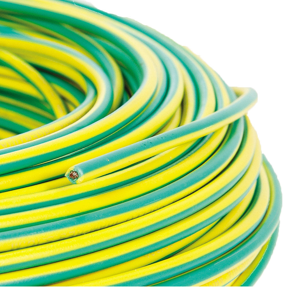 Cable Unipolar Fonseca 6mm Verde Amarillo Rollo X 100 M